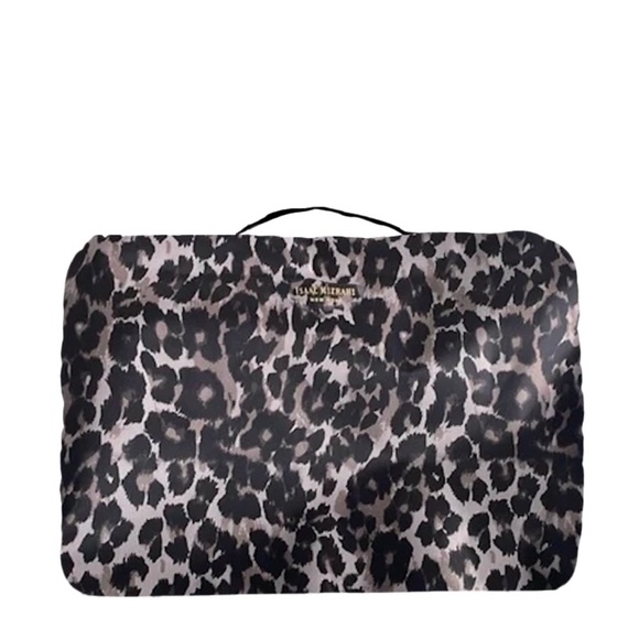 Isaac Mizrahi New York - Leopard Animal Print Black Brown Travel Packing Cube - Picture 1 of 1